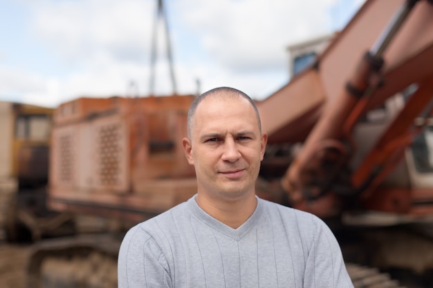 Portret van tractor operator