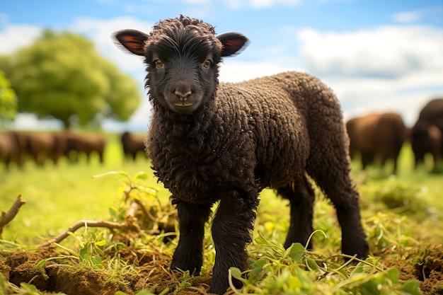 Gratis foto portret van zwarte schapen