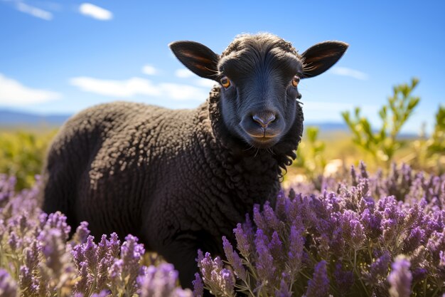Portret van zwarte schapen
