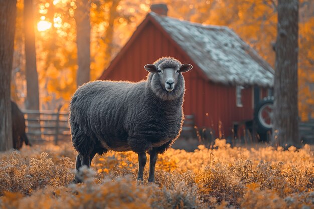 Portret van zwarte schapen