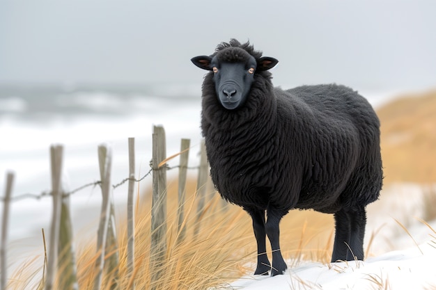 Gratis foto portret van zwarte schapen