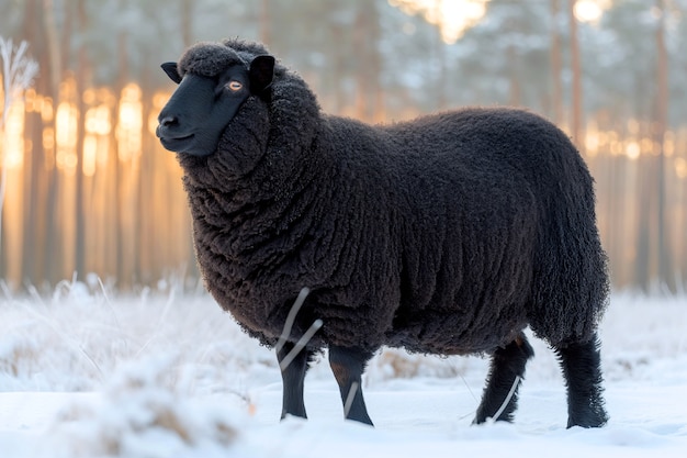 Gratis foto portret van zwarte schapen