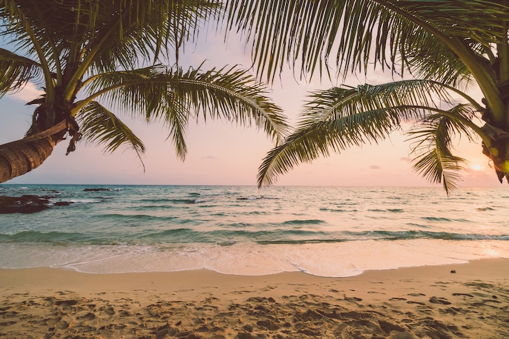 Gratis Foto prachtig paradijselijk eiland met strand en zee