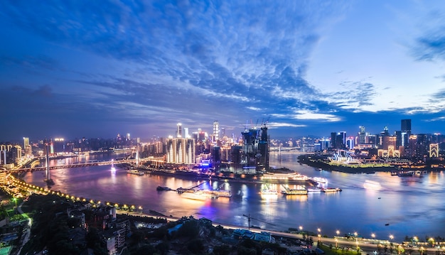 Gratis foto prachtig stadslandschap, in chongqing, china