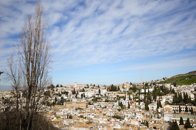 Prachtig uitzicht op Albaicin in Granada
