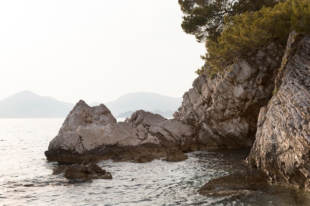 Prachtig uitzicht op zee in montenegro