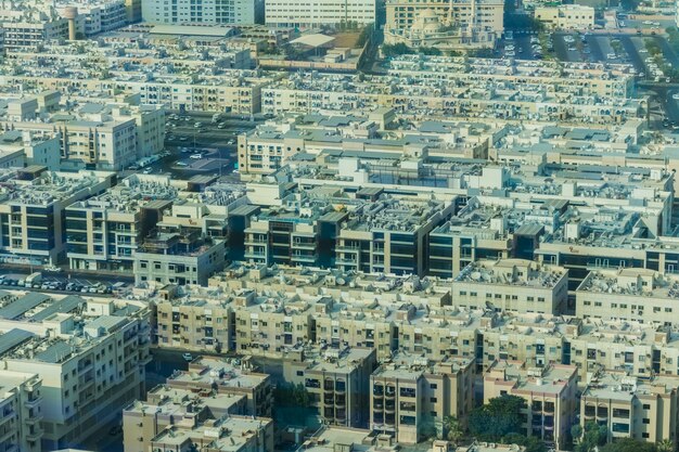 Prachtig uitzicht over de stad Dubai van bovenaf