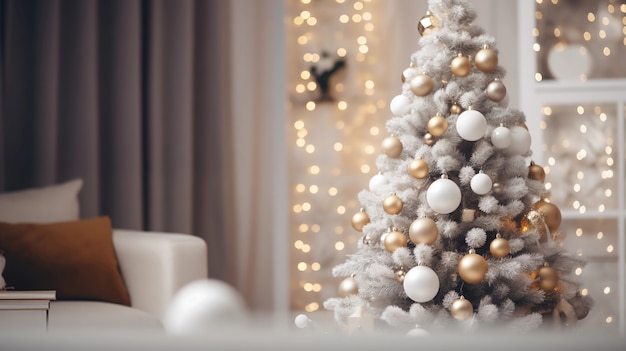 Prachtig versierde kerstboom voor de wintervakantie