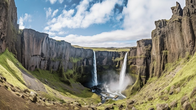 Gratis foto prachtig watervallandschap