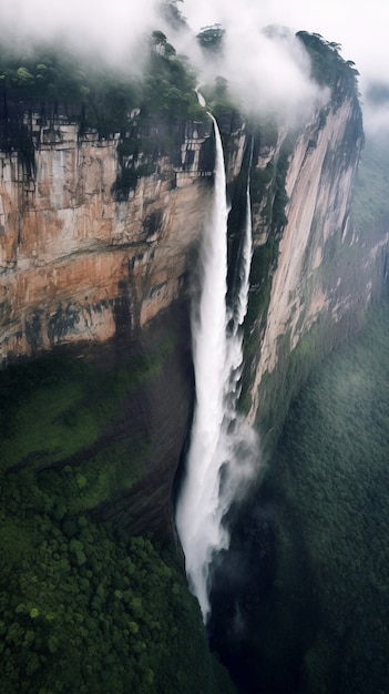 Gratis foto prachtig watervallandschap