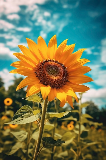 Gratis foto prachtig zonnebloemenveld