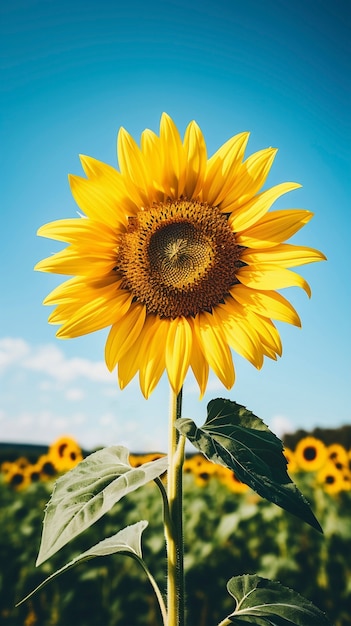 Gratis foto prachtig zonnebloemenveld