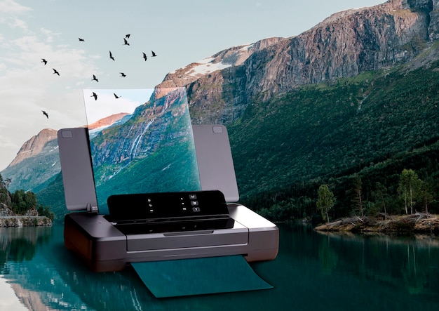 Printer in natuurconcept