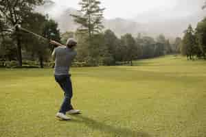 Gratis foto professionele golfer. bali. indonesië.