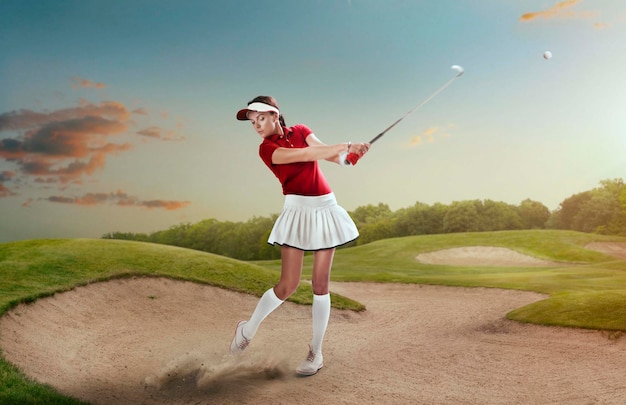 Gratis foto professionele golfspeler