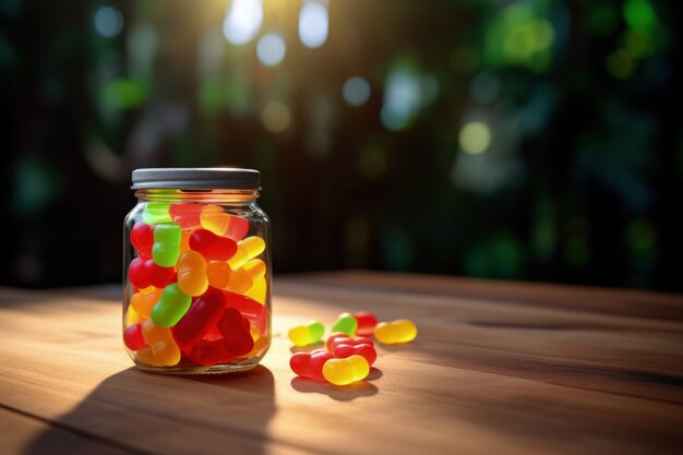 Gratis foto proteïne gummy snacks voor een gezonde levensstijl