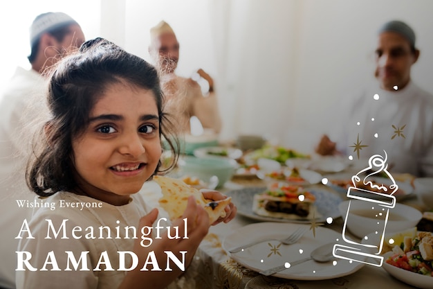 Gratis foto ramadan heilige maand groet banner