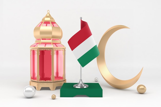 Gratis foto ramadan hongarije op witte achtergrond