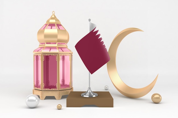 Gratis foto ramadan qatar op witte achtergrond