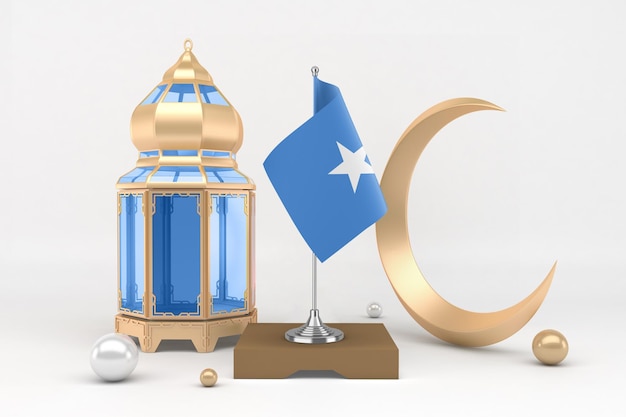 Ramadan Somalië Op Witte Achtergrond