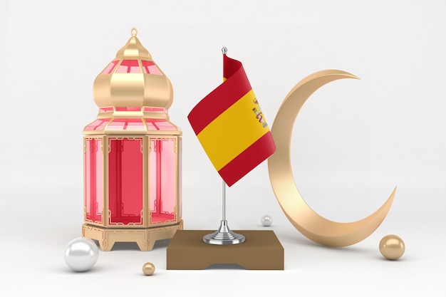 Gratis foto ramadan spanje op witte achtergrond