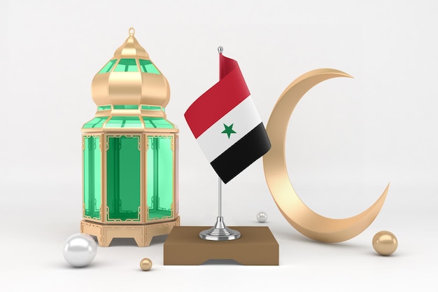 Ramadan Syrië Op Witte Achtergrond