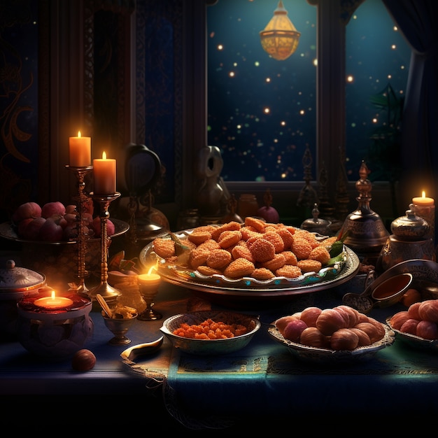 Gratis foto ramadan viering digitale kunst