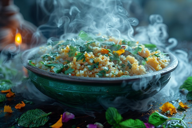 Gratis foto ramadanviering met heerlijk eten