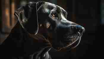 Gratis foto rasechte puppy portret loyale labrador schattige snuit gegenereerd door ai