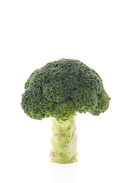 rauwe vegetarisch broccoli vers wit
