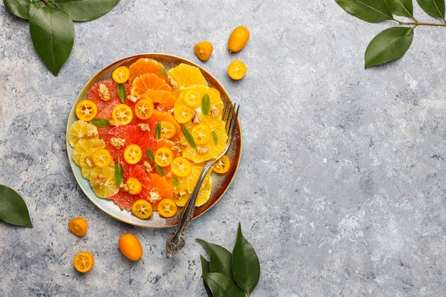 Rauwe Zelfgemaakte Citrus Salade