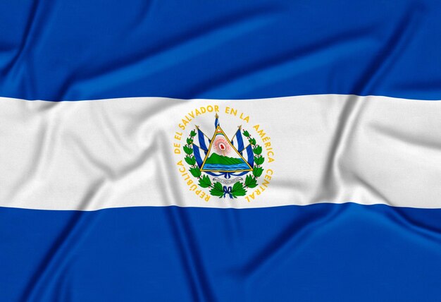 Realistische achtergrond van de vlag van El Salvador