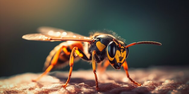 Realistische bij in de natuur