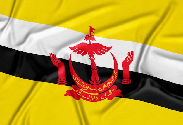 Gratis foto realistische brunei vlag achtergrond