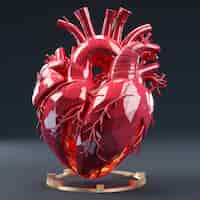 Gratis foto realistische hartvorm in studio