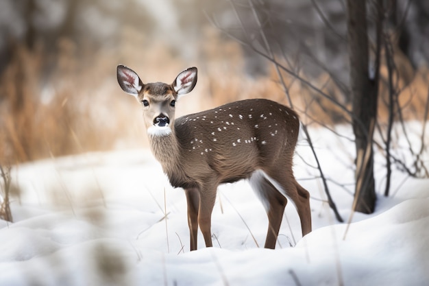 Gratis foto realistische herten met natuurachtergrond