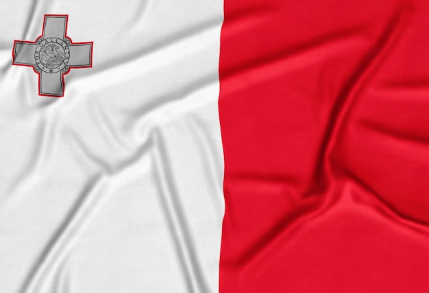Gratis foto realistische malta vlag achtergrond