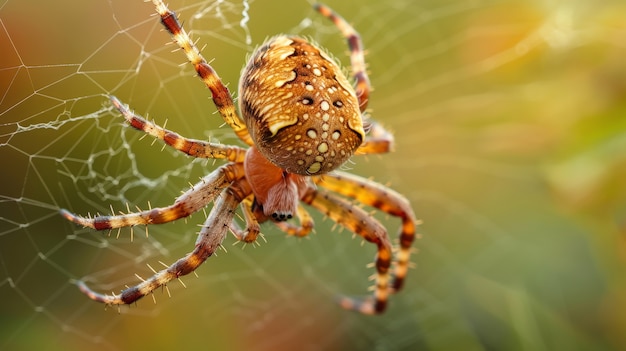 Gratis foto realistische spin in de natuur