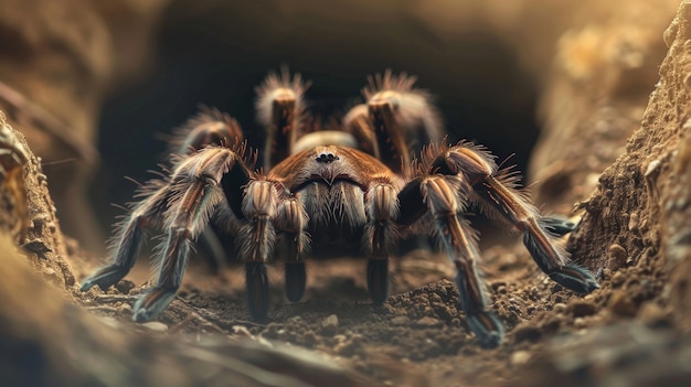 Gratis foto realistische spin in de natuur