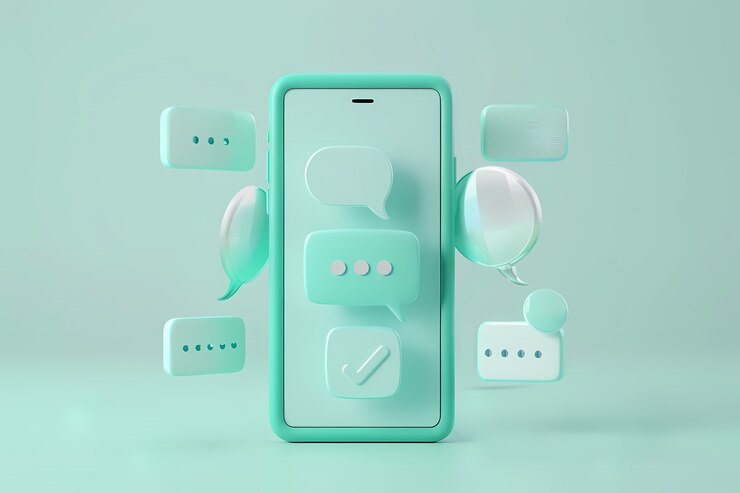 Gratis Foto realistische telefoon in studio sociale media concept