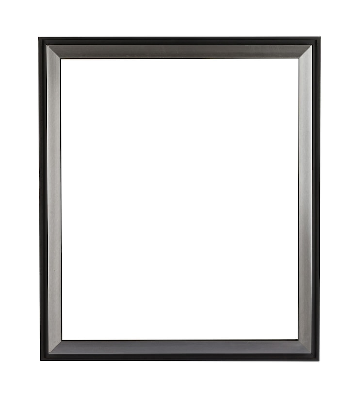 Gratis Foto rechthoekig metalen frame voor schilderij of foto geïsoleerd op een witte