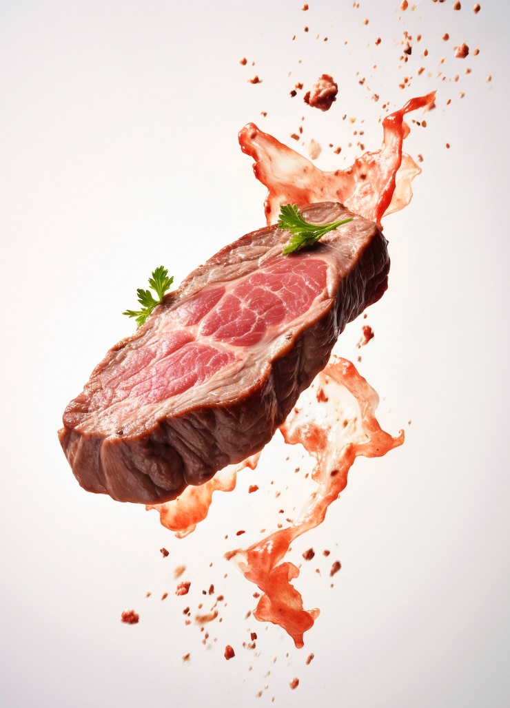 Gratis Foto reclame voor voedingsmiddelen met steak