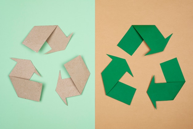 Recycling concept plat leggen