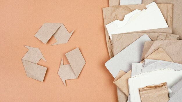 Recyclingconcept platte laag