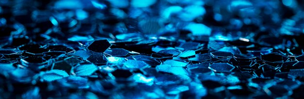 Reflecterende blauwe glitter