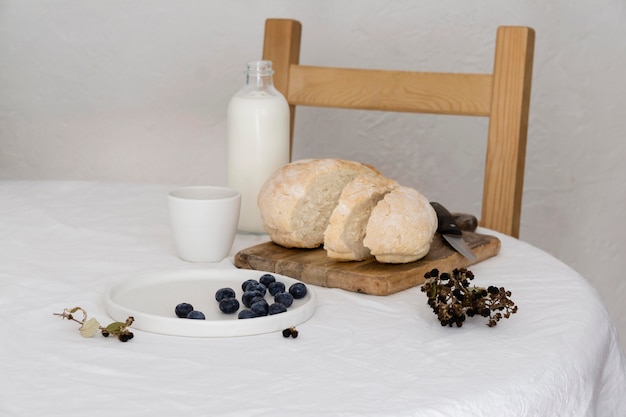 Regeling van een gezonde maaltijd op tafel