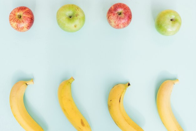 Regeling van rijpe bananen en appels