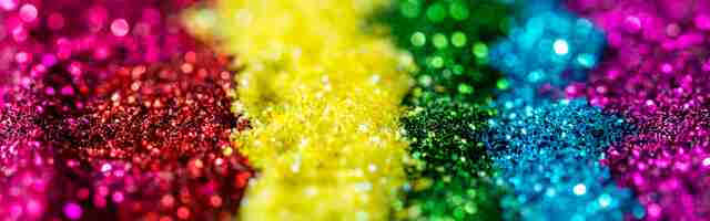 Gratis foto regenboog reflecterende glitter