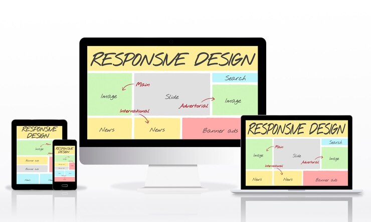 Gratis Foto responsief ontwerp lay-out softwareconcept