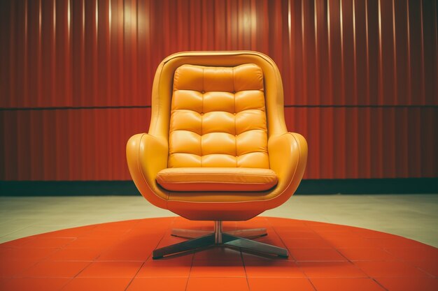 Retro fauteuil in de woonkamer